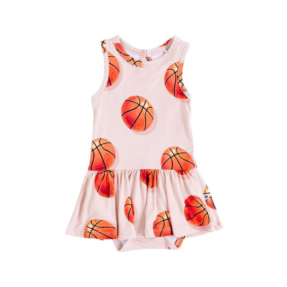 Bums & Roses Hoop There It Is Racer Back Ruffle Dress, Multicolor